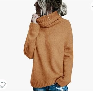 Loose turtleneck sweater
